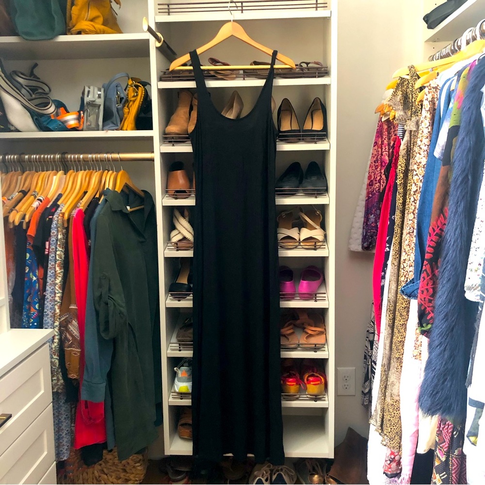 NWOT Black Z Supply side slit Maxi dress M